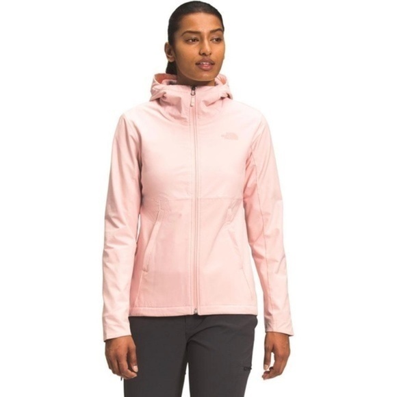 THE NORTH FACE WOMEN'S SHELBE RASCHEL SOFT-SHELL HOODIE in Pearl Pink Size S - Picture 3 of 16
